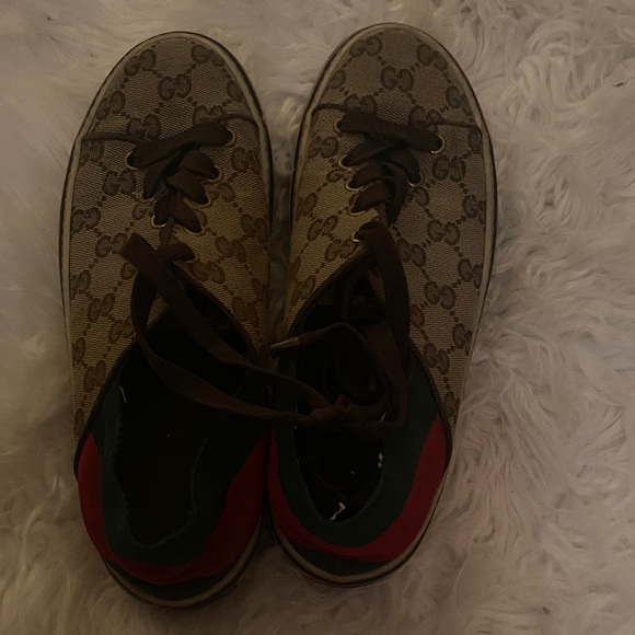 Gucci Kids Tan and Brown Sneakers - Picture 1 of 1